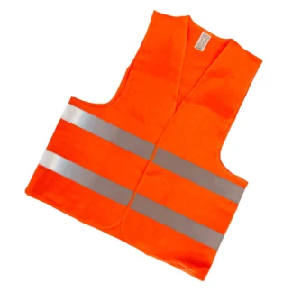 Reflexná vesta pre dospelých, oranžová, XL – EN ISO 20471:2013, 2 reflexné pruhy