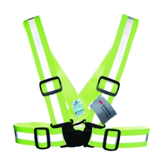 Reflexné elastické detské popruhy – žlté, veľkosť XS–M, norma EN 13356