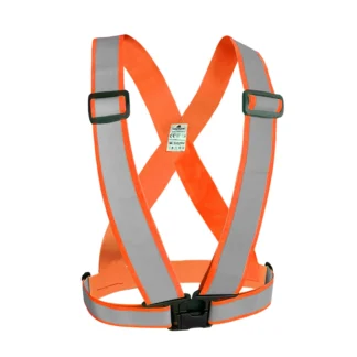 Reflexné elastické popruhy, oranžové – reflexný popruh 3,5 cm, norma EN 17353 (L–XXL)