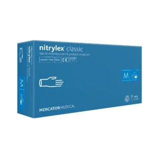 Nitrilové rukavice bez púdru, modré, nesterilné, 100 ks